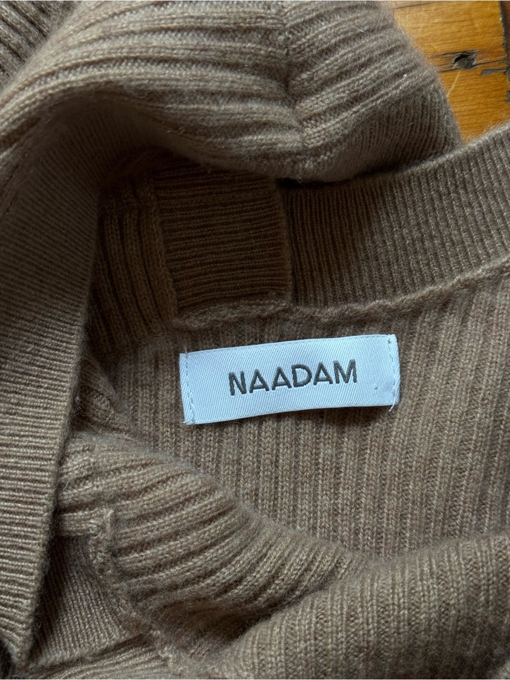 NAADAM Asymmetrical Ribbed Cashmere Sweater - Picture 3 of 4